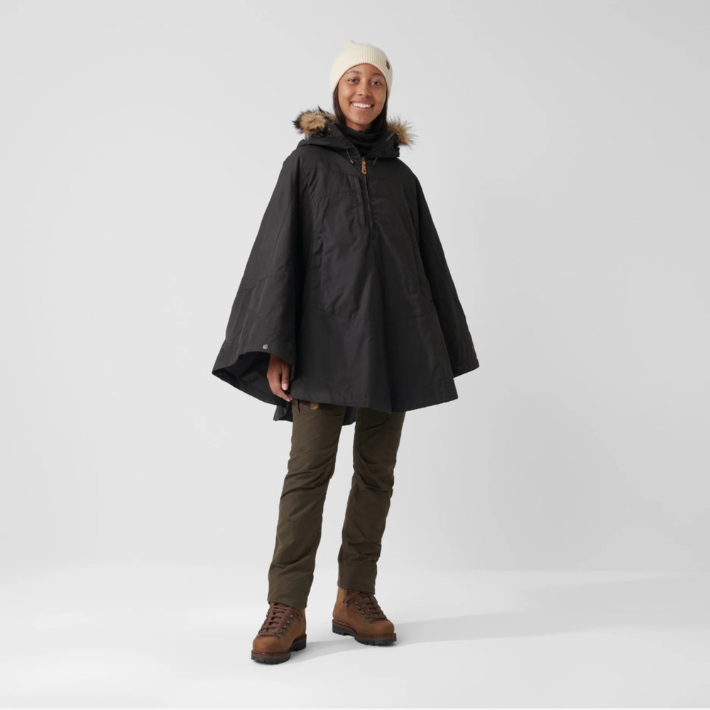 Fjallraven “Luhkka” Women’s Cape with Faux Fur Hood NWOT - Picture 2 of 16